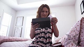 Taboo Triangle Blindfolded Teen Orgasming on Monster Cock