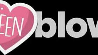 Cute brunette teen gets tittyfucked and slurps on huge dick in POV