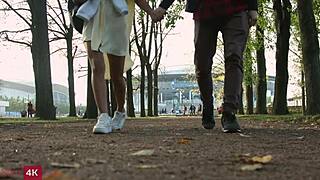 Shaved brunette Lana Roy rides and deepthroats before facial