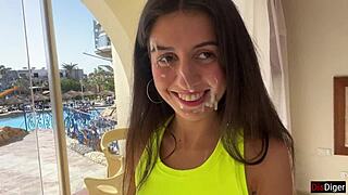 Fit Girl Screws Hard After Gym, Craves Face Cum