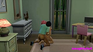 In the Dorm, a Girl Catches Her Futa Roommate Masturbating and Gets Punished with a Big Cock Assfucking