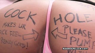 asian roomies give super sloppy blowjob on cam show 😜