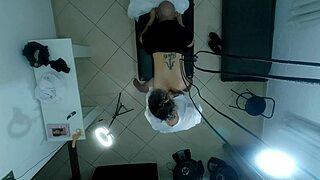 Patient gets horny at urologist and takes anal fingering hard