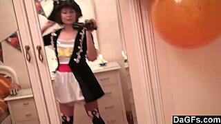 Sexy Caribbean Pirate Girl Strips and Masturbates on Cam!