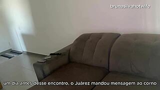 Bruna Silva Hotwife Gets Anal Fucked While Husband Works In Humiliation
