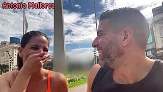 Argentinian Fitness Babe Michelle Gets Picked Up for Monster Cock Quickie in Asshole
