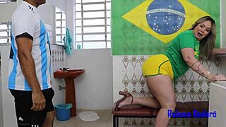 Invited my mature neighbor to celebrate victory with me