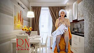 Hey, see Cinderella without panties sewing backstage dresses?