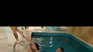 Brazilian Orgy in Pool with Big Cock Pounding Wet Pussy Hard