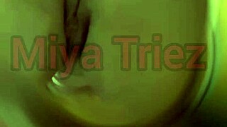 Miya Triez teases as housewife, ripping clothes to reveal natural tits and ass for fucking