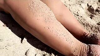 Blonde MILF with Big Tits and Huge Ass Stuns at the Beach