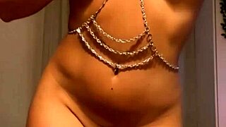 Hot Tattooed Brunette Teases with Huge Dildo in Wet Lingerie Squirting