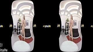 Brunette Splashes With Piss Boldly