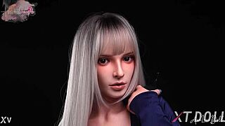 Hannah, blonde police slut, strips naked in uniform