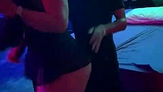 Beautiful latina wife enjoys a big black cock in lingerie, amateurs watch!