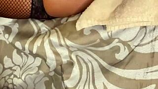 Ebony Nympho Plays with Pink Pussy