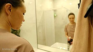 Kristina Starts Her Morning in Bedroom and Shower