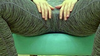 teen babe teases sugar daddy with tight leggings in photoshoot