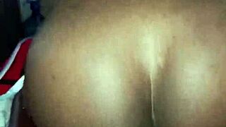 African Couple's Intense Reverse Cowgirl Fucking with Wet Pussy!