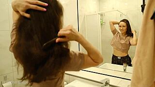 Kristina Starts Her Morning in Bedroom and Shower