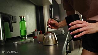 Kristina Starts Her Morning in Bedroom and Shower