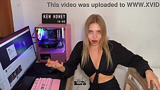 Blonde Girlfriend Teasing In Thong On Outdoor Camera!