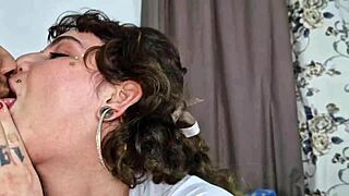 Young Bitch Cums Hard On Black Cock!