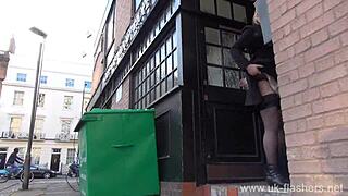 amber west flashes pussy in public