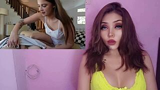 Petite stepsister cheats with stepbrother in sex lessons