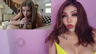 Petite stepsister cheats with stepbrother in sex lessons