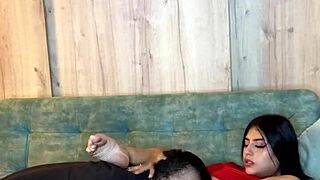 My neighbor surprised me on my birthday with a cumshot in the gym