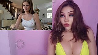 Petite stepsister cheats with stepbrother in sex lessons