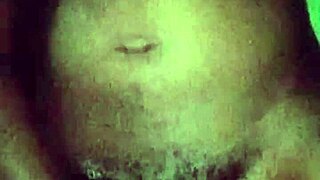 Horny teen 18+ destroys her tight wet pussy in the dark with juicy solo action