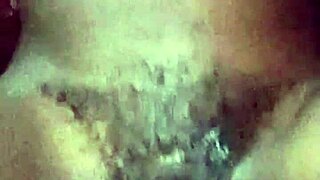 Horny teen 18+ destroys her tight wet pussy in the dark with juicy solo action