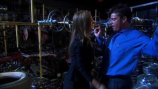 The Agent Couple Fuck Quick in the Stolen Auto Parts Warehouse