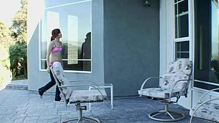 Young lesbians with long hair engage in mutual licking and fingering session