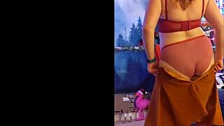 Hotwife Steffi Velma dances in cosplay costume, another homemade amateur bit.