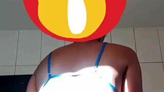 my young wife shaking her ass to funk music, teasing the husband