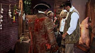 Blonde Finally Gets Her Dream Three Cocks At Once In Group Fucking Bent Over Moaning