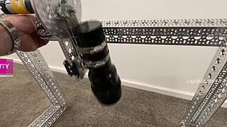 Lap Dancer Shows Off With the Ultimate Sex Machine Toy