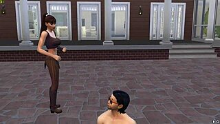 Muscular Bodybuilder Fucks Ebony Brunette Hard By Pool