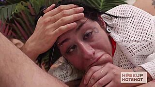 Cute Brunette Luna Baby Gets Pissed On and Facialized in Wild Scene