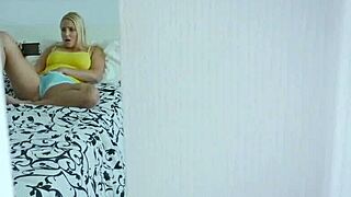 How does Vanessa Cage stretch out with her stepson so sultry?