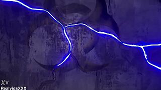 Fucking a wild irradiated slut with shaved pussy and creampie finish