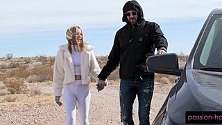 becky summers found a big cock on her hike and brought it home for doggystyle