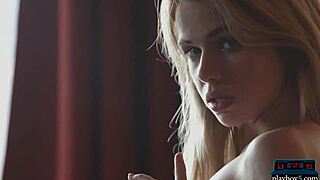 tiny russian teen blonde strips hot and poses nude