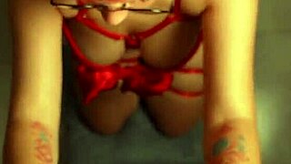 Ex girlfriend gives birthday gift: anal plug and cum-filled blowjob