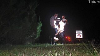 i met two fans at the club, got all wet, and let them fuck me right there in the street outdoors.