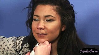 smalltits uk babe kneels and blows cock with a smile 😘