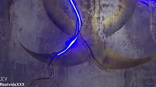 Fucking a wild irradiated slut with shaved pussy and creampie finish